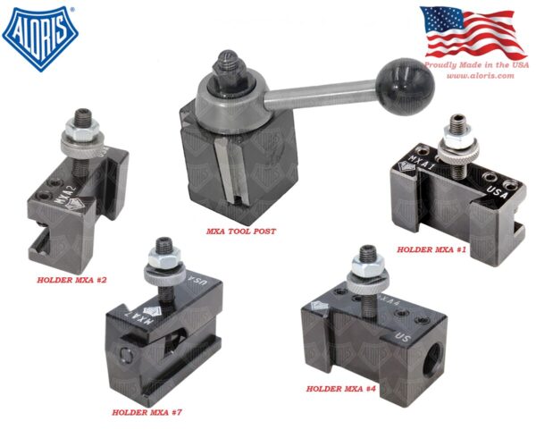 Miniature Ultra-Precision Quick Change Tool Post 5 Piece Starter Set MXA-BS
