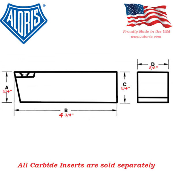 Aloris Series ASIH Chamfering, Facing & Turning Holder ASIH-3 - Image 5