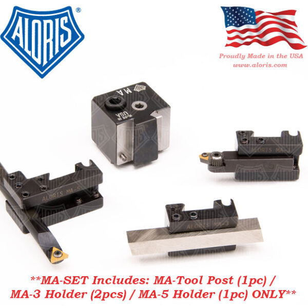 MA-SET Aloris Tool Miniature Tool Post and Holders 4 Piece Set - Image 2