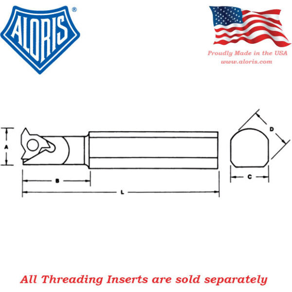 Aloris Series ATB Internal Threading Bar Left Hand ATB-2L - Image 5